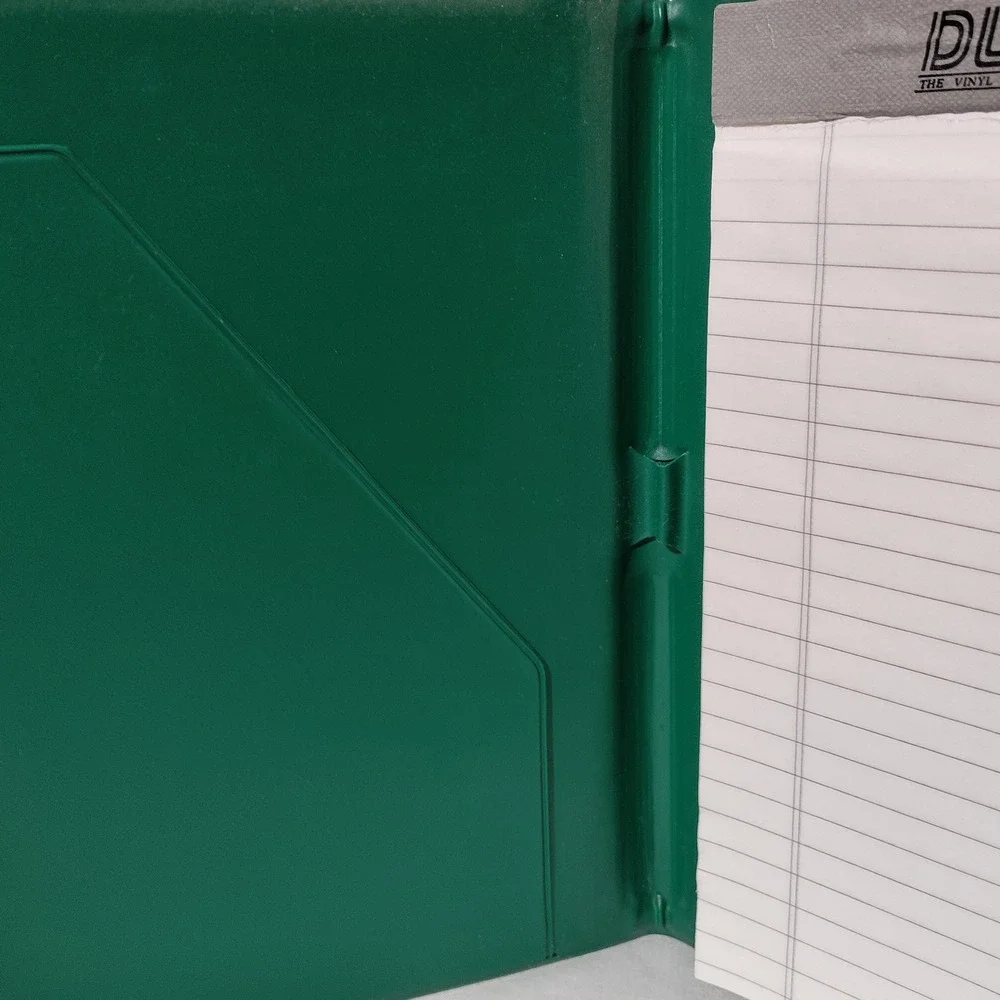 4-H Green Vinyl Portfolio Notepad Holder To Make the Best Better Gold Logo